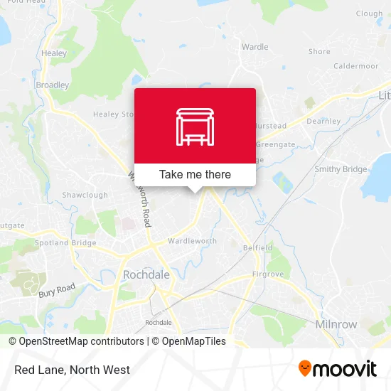 Red Lane map