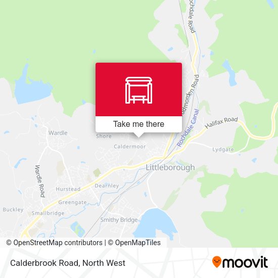 Calderbrook Road map