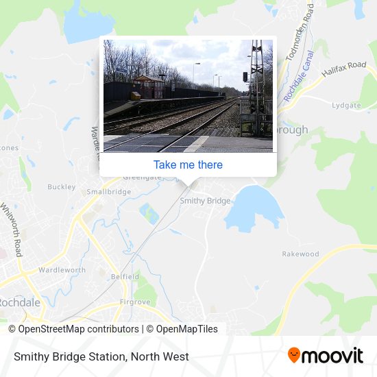 Smithy Bridge Station map