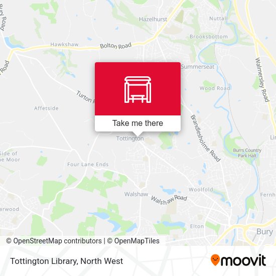 Tottington Library map