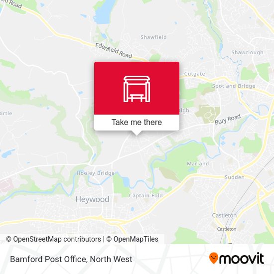 Bamford Post Office map