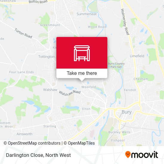Darlington Close map