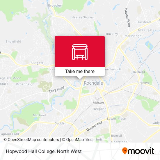 Hopwood Hall College map