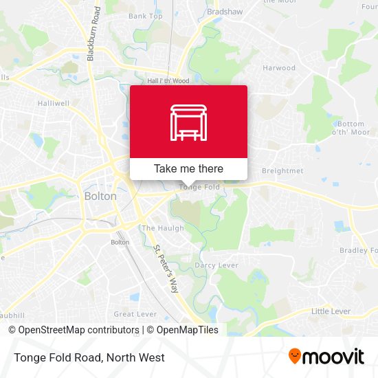 Tonge Fold Road map