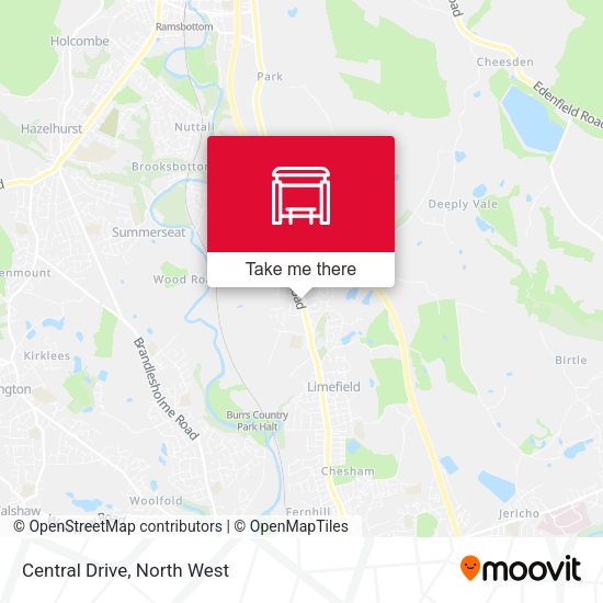 Central Drive map