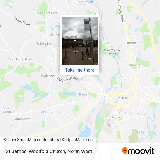 St James' Woolfold Church map