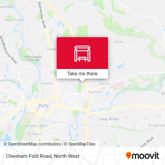 Chesham Fold Road map