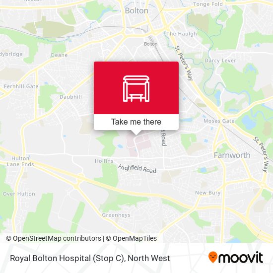 Royal Bolton Hospital (Stop C) map