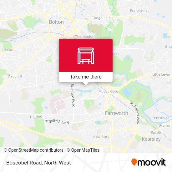 Boscobel Road map