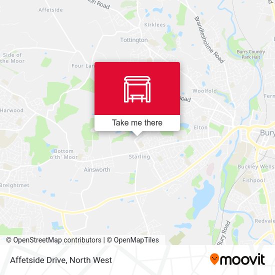 Affetside Drive map