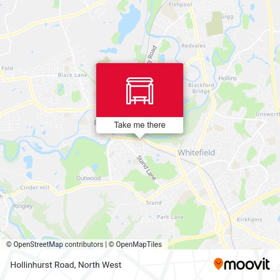 Hollinhurst Road map