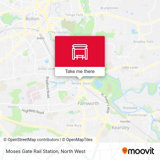 Moses Gate Rail Station map