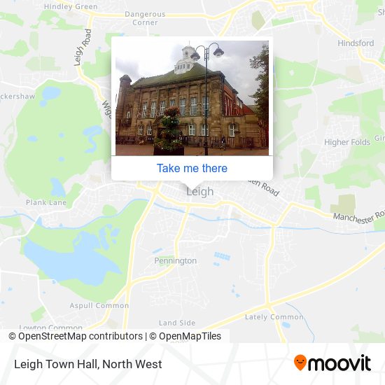 Leigh Town Hall map