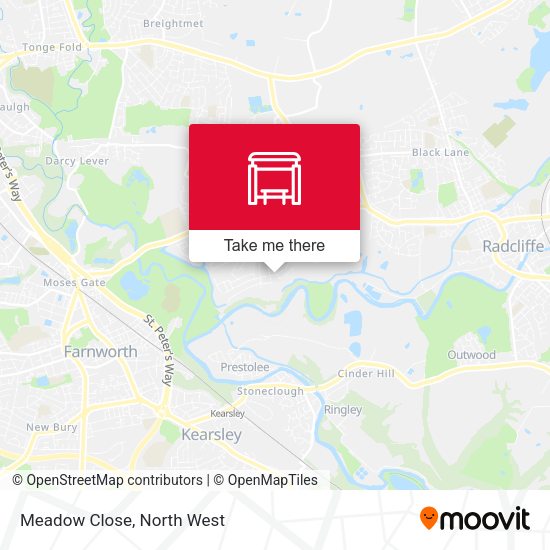 Meadow Close map