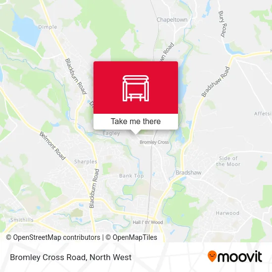 Bromley Cross Road map