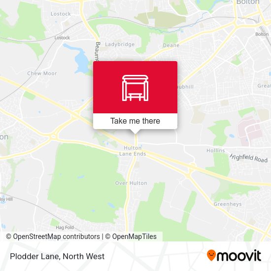 Plodder Lane map