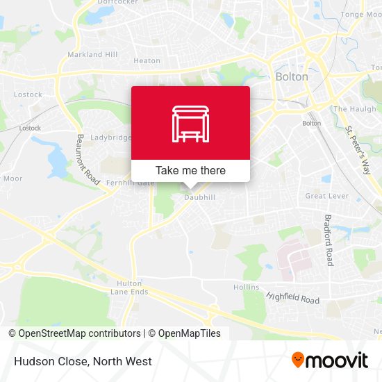 Hudson Close map