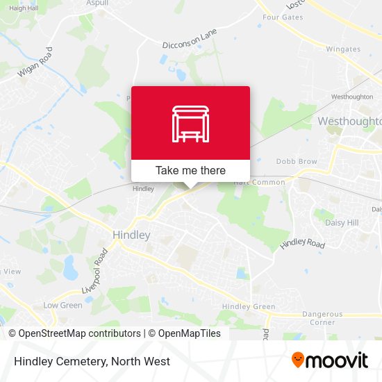 Hindley Cemetery map