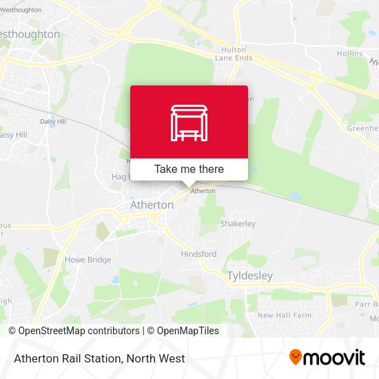 Atherton Rail Station map