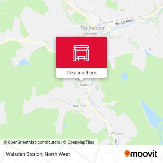 Walsden Station map