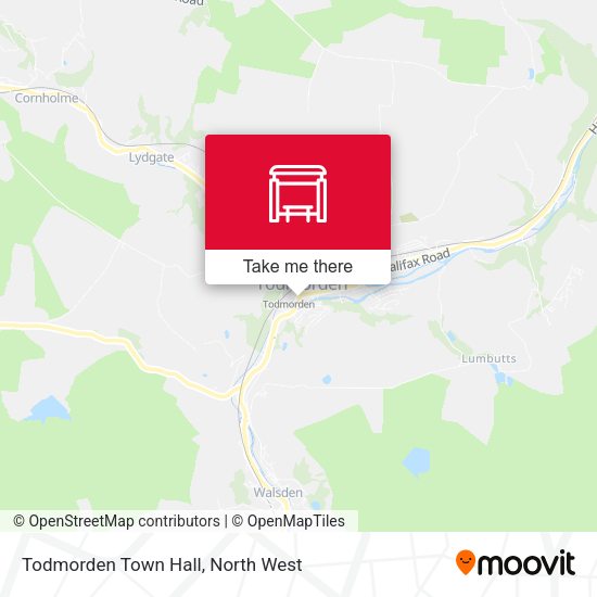 Todmorden Town Hall map