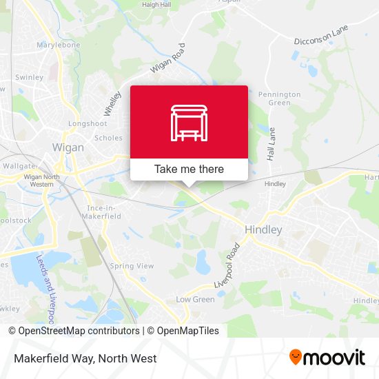 Makerfield Way map