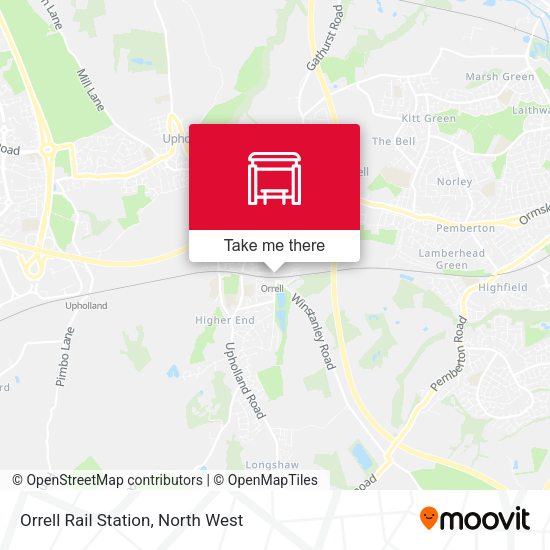 Orrell Rail Station map