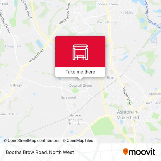 Booths Brow Road map