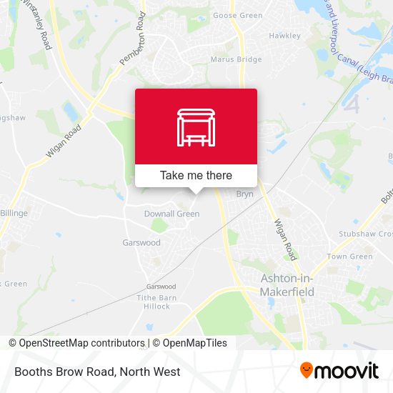Booths Brow Road map