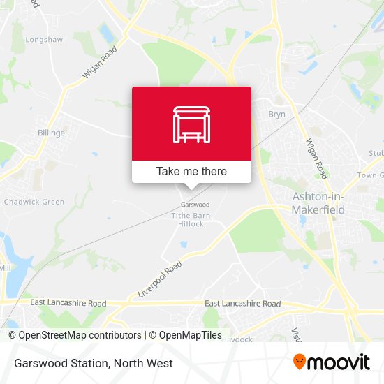 Garswood Station map