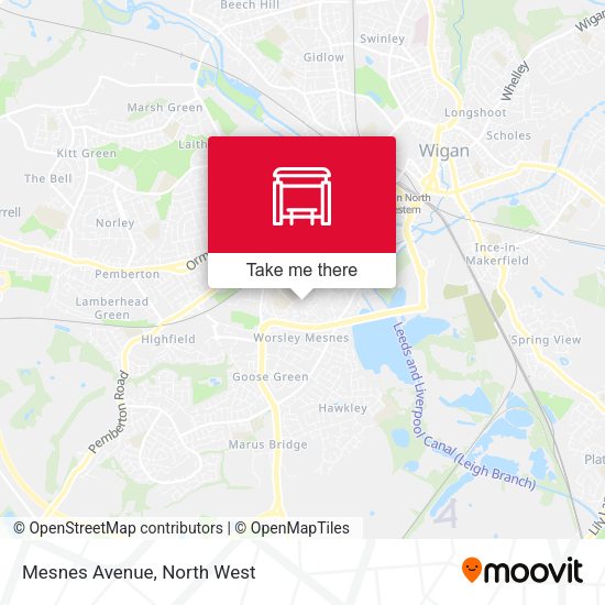 Mesnes Avenue map