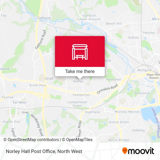 Norley Hall Post Office map
