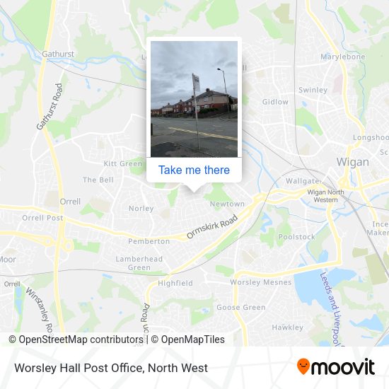 Worsley Hall Post Office map