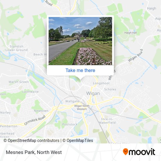 Mesnes Park map