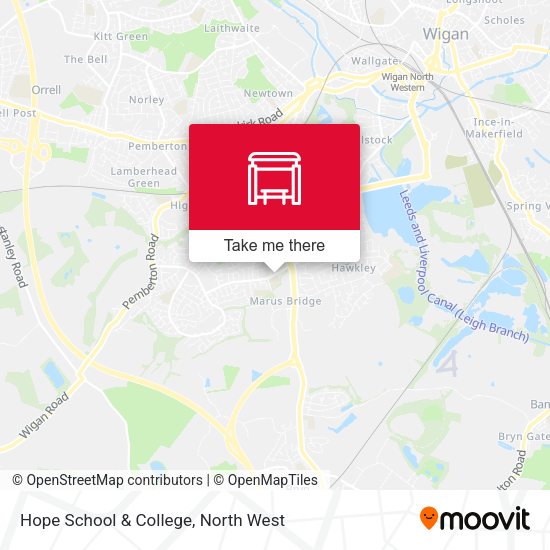Hope School & College map