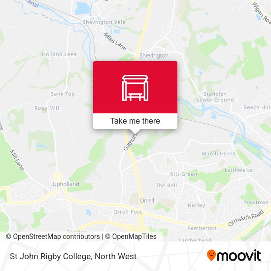 St John Rigby College map