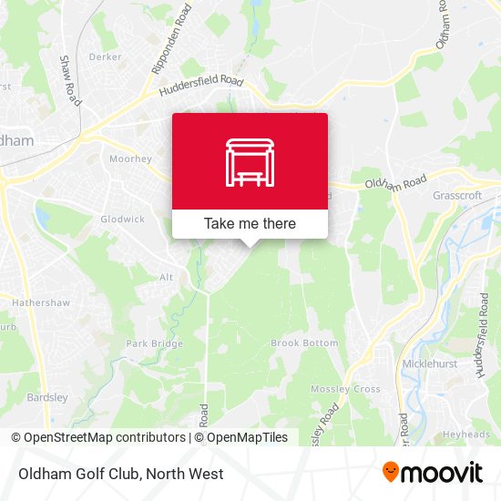 Oldham Golf Club map