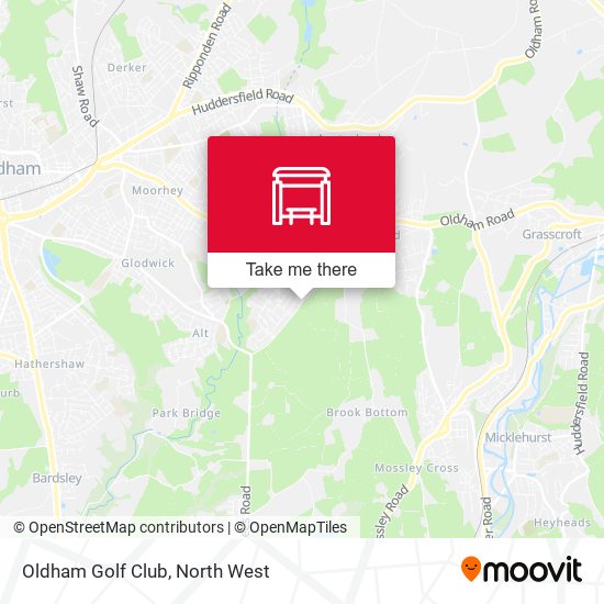 Oldham Golf Club map