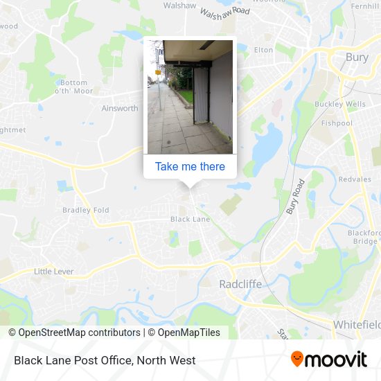 Black Lane Post Office map