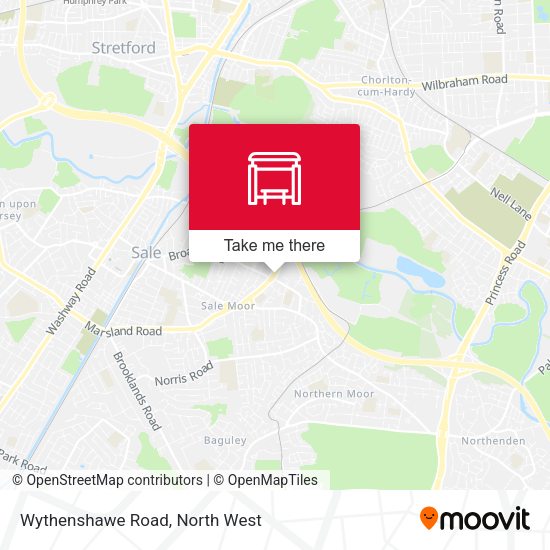 Wythenshawe Road map