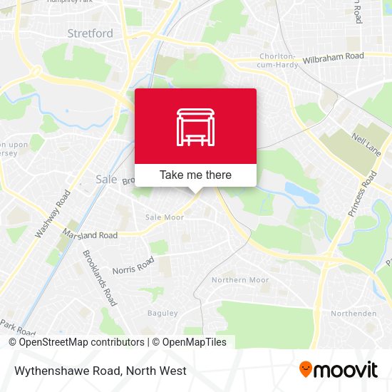 Wythenshawe Road map