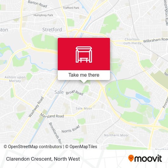 Clarendon Crescent map