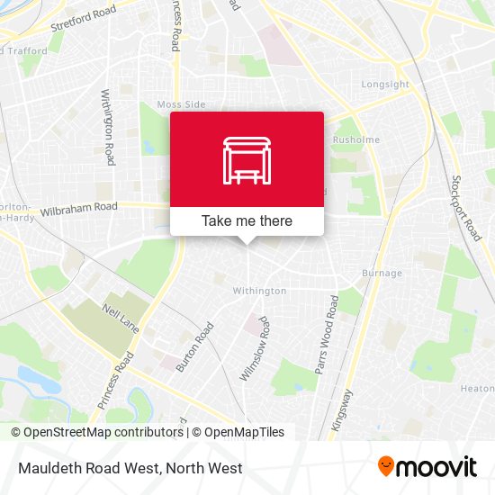 Mauldeth Road West map