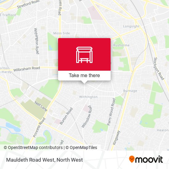 Mauldeth Road West map