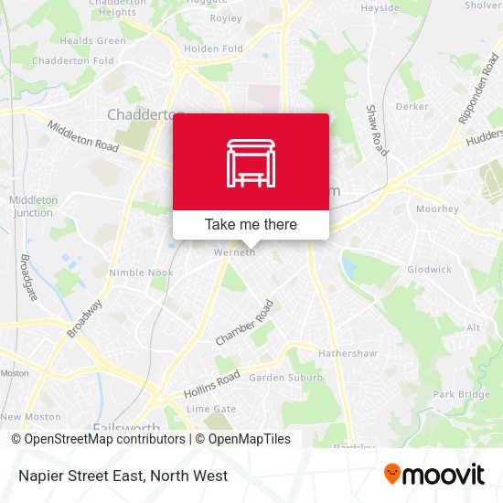 Napier Street East map