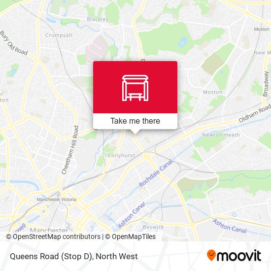 Queens Road (Stop D) map