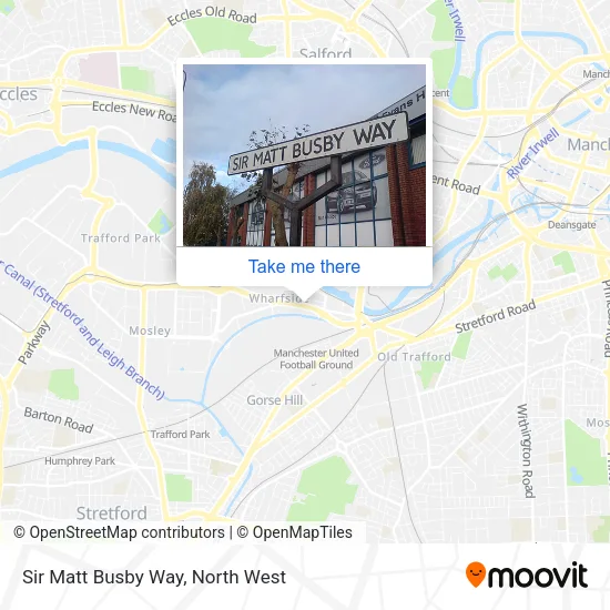 Sir Matt Busby Way map