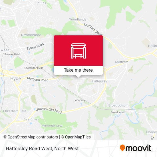 Hattersley Road West map