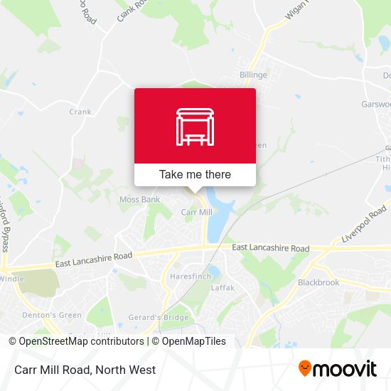 Carr Mill Road map