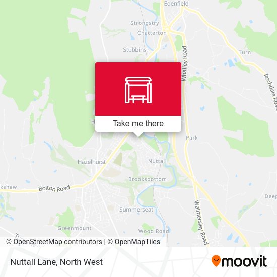 Nuttall Lane map